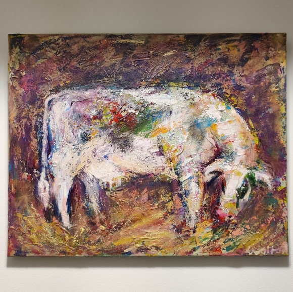 Abstract Cow Painting - Multicolor - Picture 6 of 13